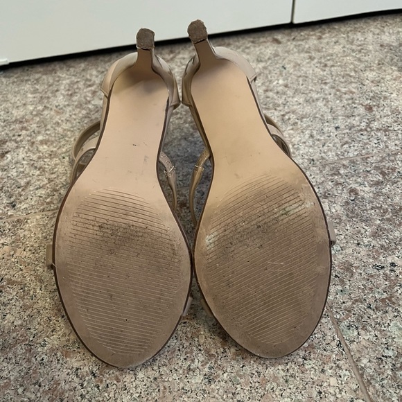 SOLD - Delicious Stiletto Strappy Sandals in Nude - Picture 6 of 7